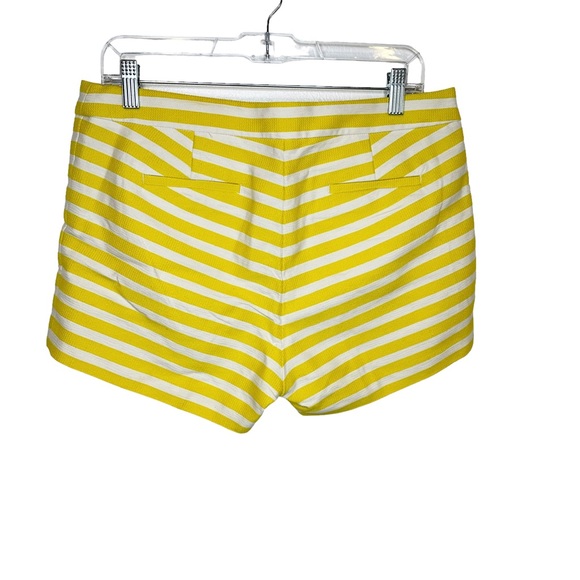 J Crew Shorts Womens Chinos Pockets Mid Rise Basket Weave Summer Beach Yellow 8 - Picture 7 of 10